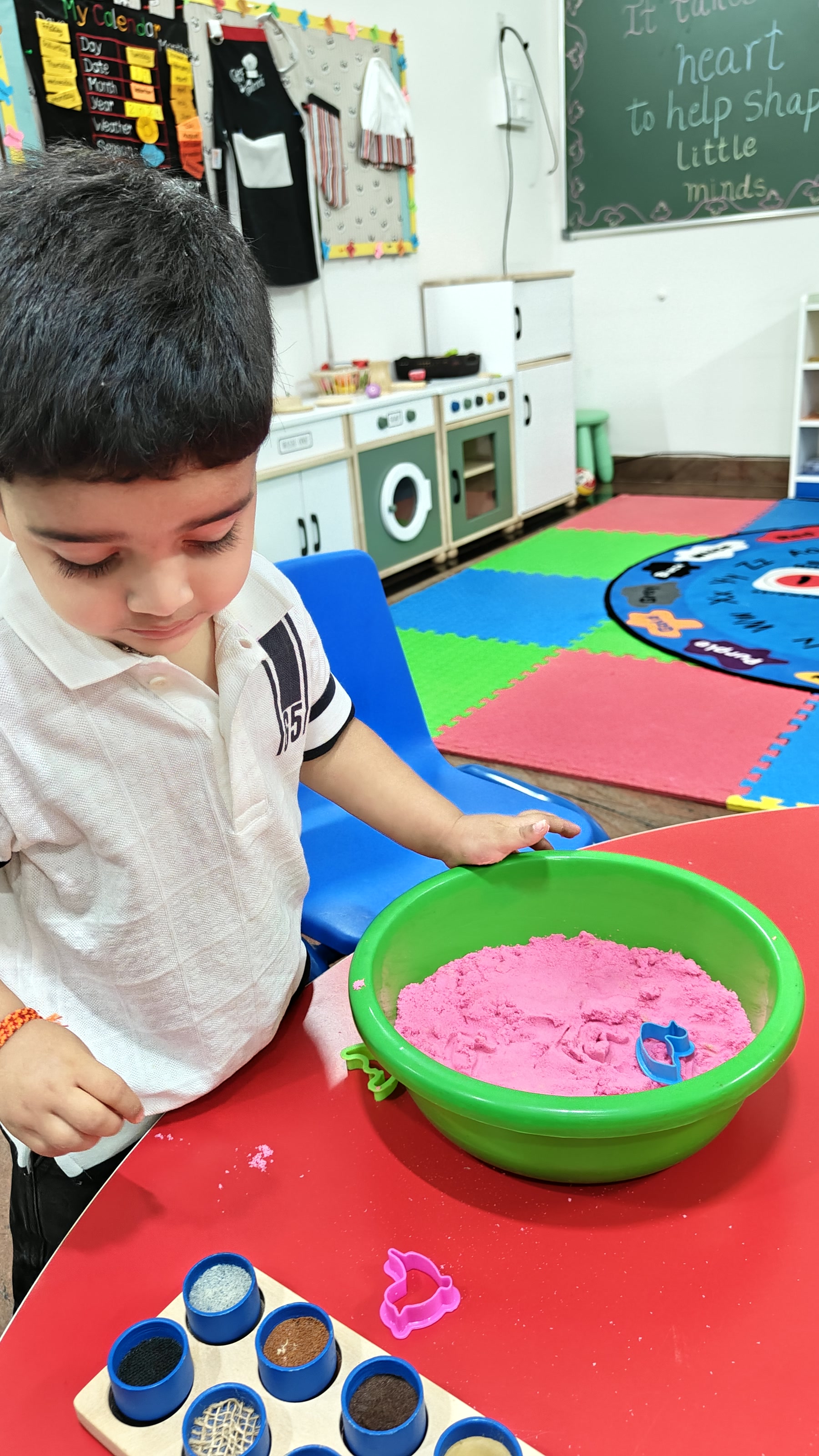Child working independently with a prepared activity